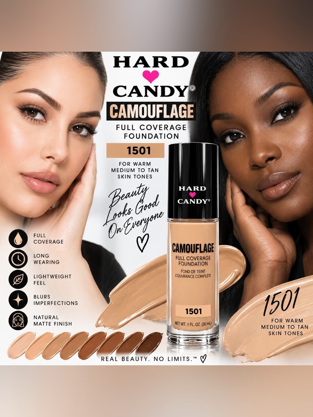 Hard Candy Camouflage Full Coverage Foundation 1501 Warm Medium/Tan